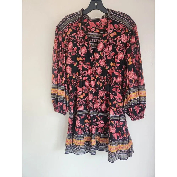 NWOT Alice + Olivia Sedona Mandarin Silk/Cotton Mini Dress Size 2 #FC412 - Picture 4 of 11